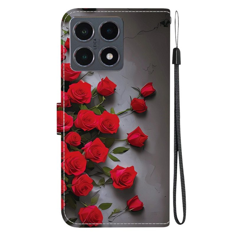 Fodral För Xiaomi 15t Röda Rosor