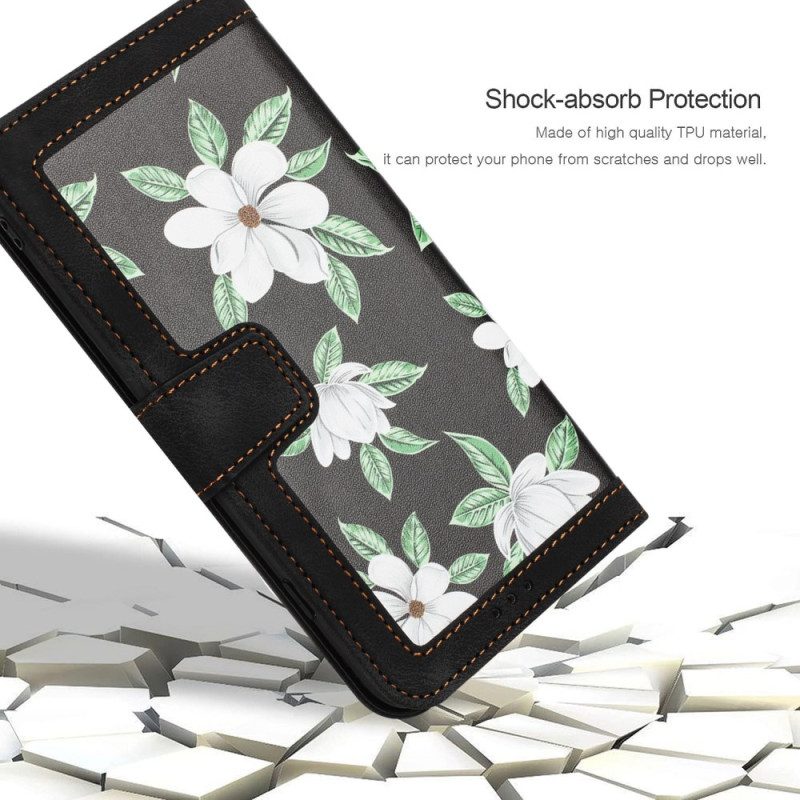 Fodral För Xiaomi 17 Pro Plånbok Med Blommönster
