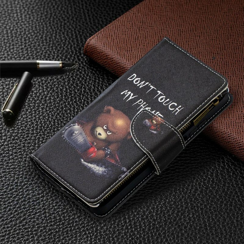 Fodral För Xiaomi Mi 10T Lite / Redmi Note 9 Pro 5G Björnficka Med Dragkedja