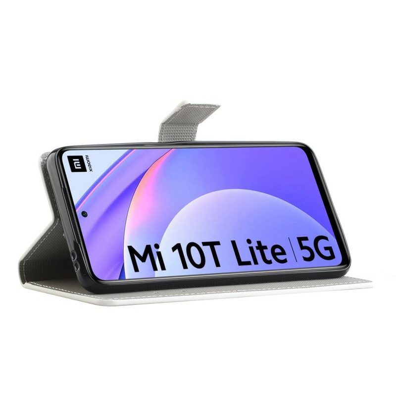 Fodral För Xiaomi Mi 10T Lite / Redmi Note 9 Pro 5G Blå Fjäril