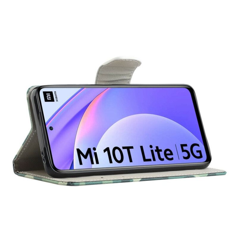 Fodral För Xiaomi Mi 10T Lite / Redmi Note 9 Pro 5G Blå Och Gul Fjäril