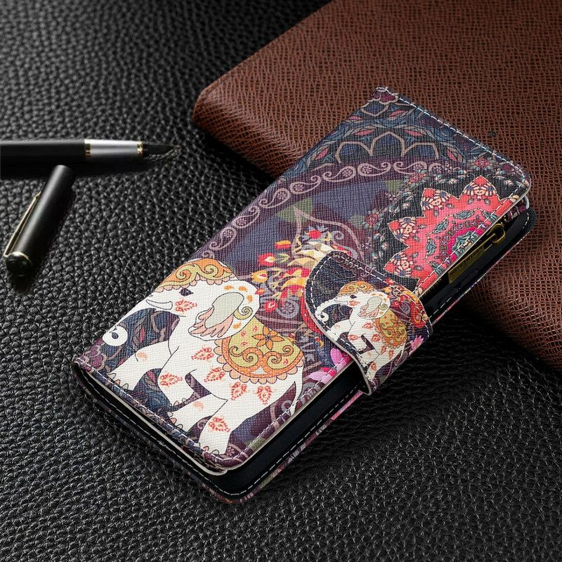 Fodral För Xiaomi Mi 10T Lite / Redmi Note 9 Pro 5G Elefantficka Med Dragkedja