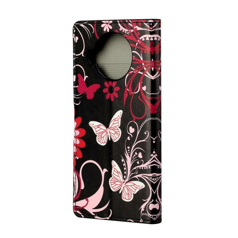 Fodral För Xiaomi Mi 10T Lite / Redmi Note 9 Pro 5G Fjärilar Och Blommor