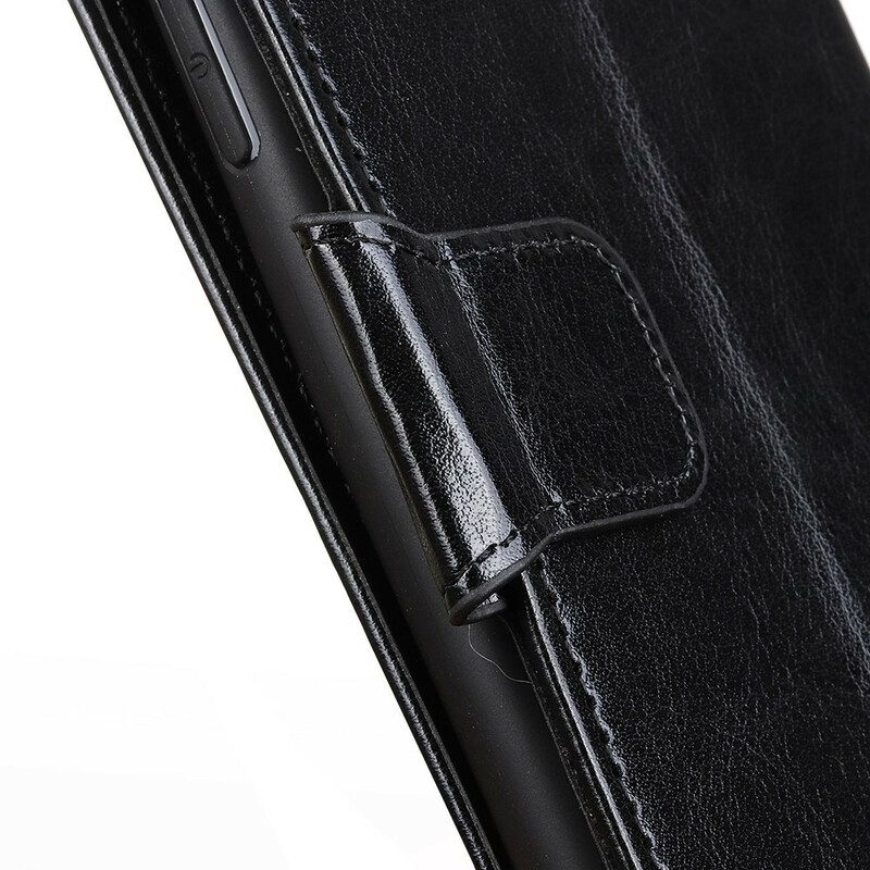 Fodral För Xiaomi Mi 10T Lite / Redmi Note 9 Pro 5G Glänsande Lädereffekt
