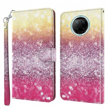 Fodral För Xiaomi Mi 10T Lite / Redmi Note 9 Pro 5G Light Spot Magenta Glitter