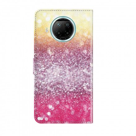 Fodral För Xiaomi Mi 10T Lite / Redmi Note 9 Pro 5G Light Spot Magenta Glitter