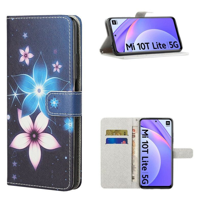 Fodral För Xiaomi Mi 10T Lite / Redmi Note 9 Pro 5G Med Kedjar Lunar Strap Blommor