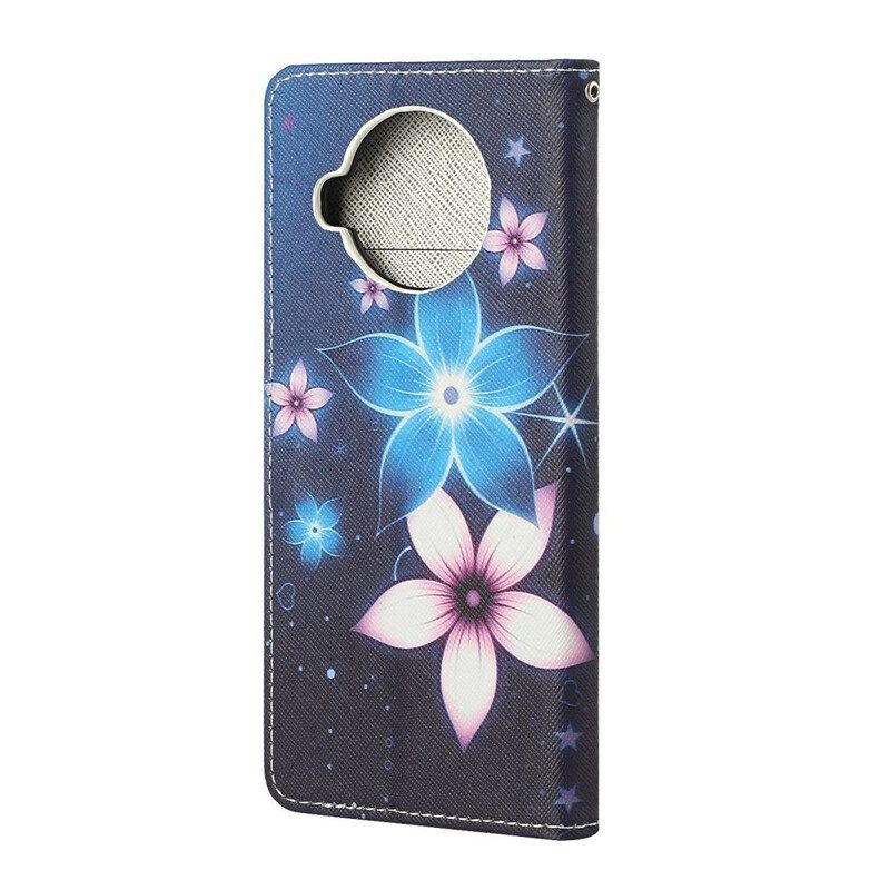Fodral För Xiaomi Mi 10T Lite / Redmi Note 9 Pro 5G Med Kedjar Lunar Strap Blommor