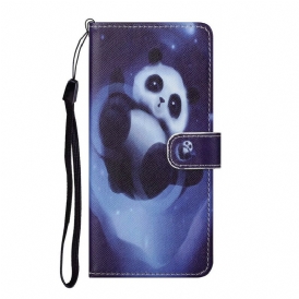 Fodral För Xiaomi Mi 10T Lite / Redmi Note 9 Pro 5G Med Kedjar Thong Space Panda