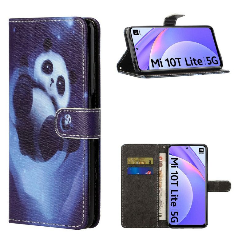 Fodral För Xiaomi Mi 10T Lite / Redmi Note 9 Pro 5G Med Kedjar Thong Space Panda