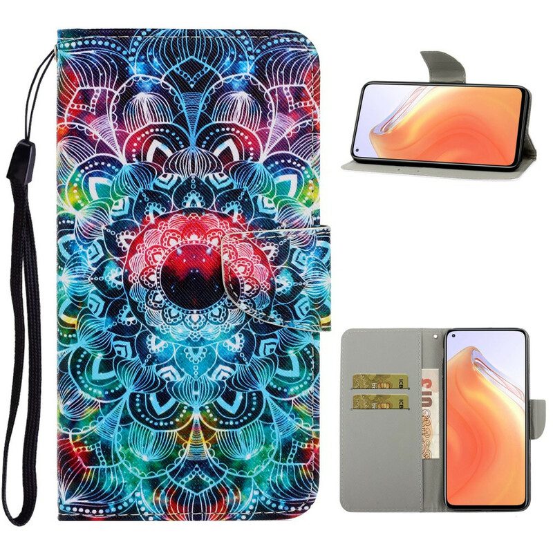 Fodral För Xiaomi Mi 10T / 10T Pro Med Kedjar Flashy Strappy Mandala