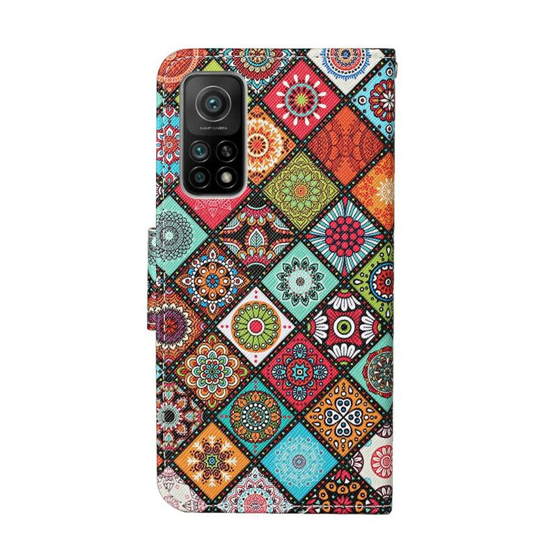 Fodral För Xiaomi Mi 10T / 10T Pro Patchwork-mandalas Med Halsband