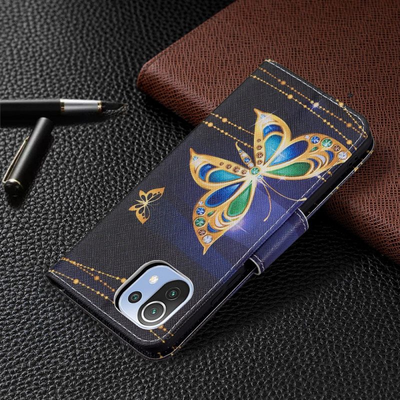 Fodral För Xiaomi Mi 11 Lite 5G NE / Mi 11 Lite 4G / 5G Ärbara Fjärilar