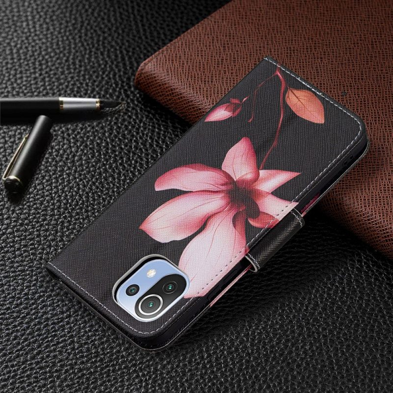 Fodral För Xiaomi Mi 11 Lite 5G NE / Mi 11 Lite 4G / 5G Rosa Blomma