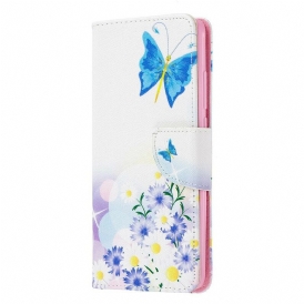 Fodral För Xiaomi Mi 9T / Mi 9T Pro Målade Fjärilar Och Blommor