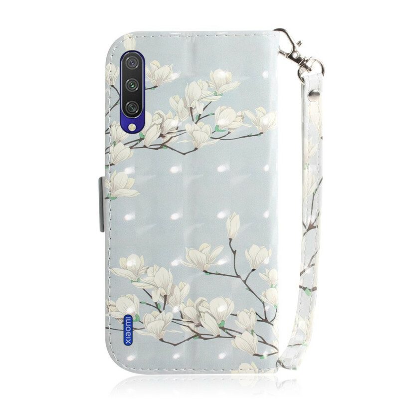 Fodral För Xiaomi Mi A3 Med Kedjar Thong Blomma Träd