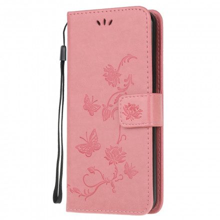Fodral För Xiaomi Mi Note 10 Lite Asiatiska Fjärilar Och Blommor