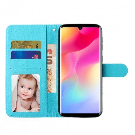 Fodral För Xiaomi Mi Note 10 Lite Med Kedjar Marmorljusremsfläckar