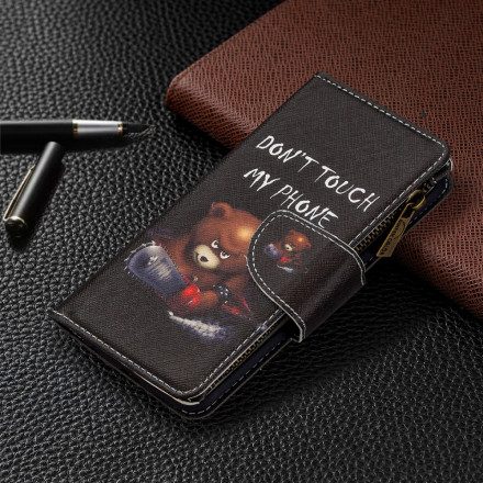 Fodral För Xiaomi Mi Note 10 / 10 Pro Björnficka Med Dragkedja