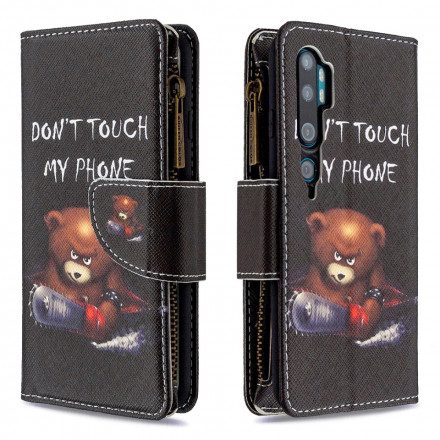 Fodral För Xiaomi Mi Note 10 / 10 Pro Björnficka Med Dragkedja