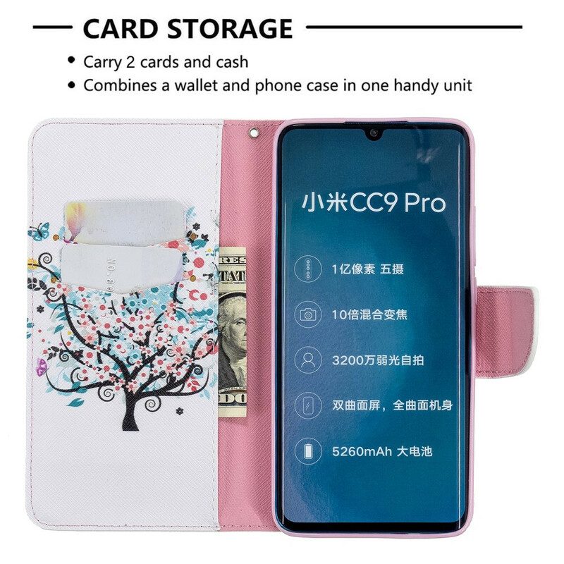Fodral För Xiaomi Mi Note 10 / 10 Pro Blommigt Träd
