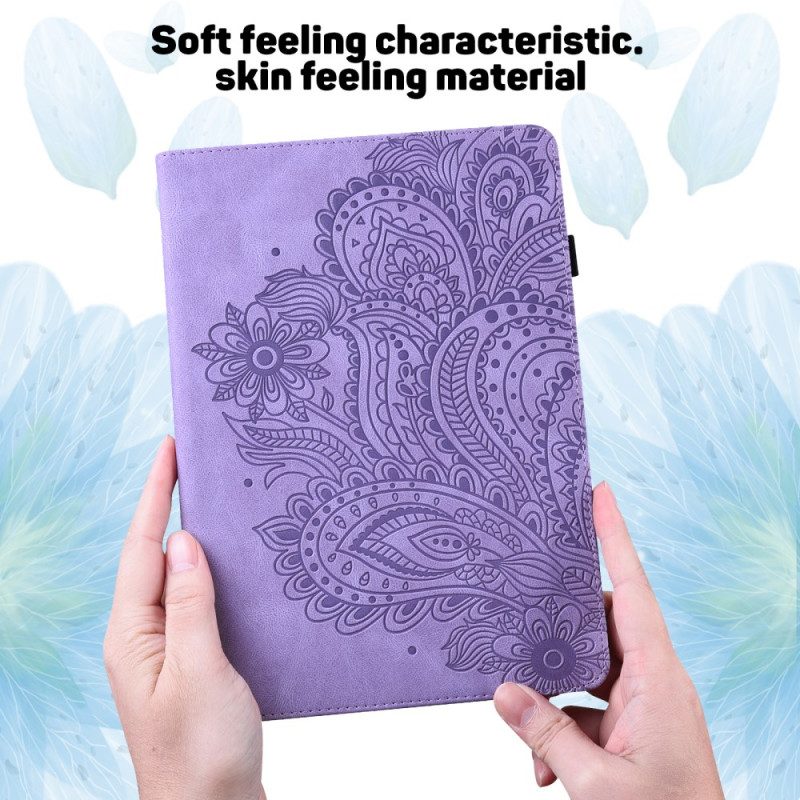 Fodral För Xiaomi Pad 6 Blommig Lädereffekt