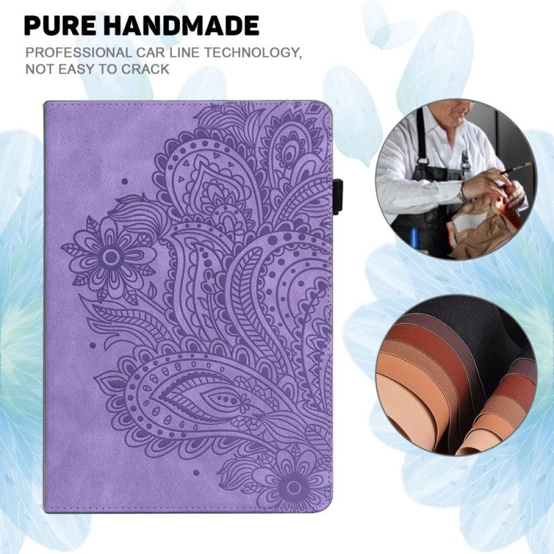 Fodral För Xiaomi Pad 6 Blommig Lädereffekt