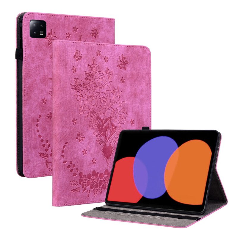 Fodral För Xiaomi Pad 6 Rosa Lädereffekt