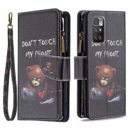 Fodral För Xiaomi Redmi 10 Björnficka Med Dragkedja