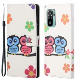 Fodral För Xiaomi Redmi 10 Med Kedjar Par Strappy Owls