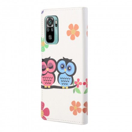 Fodral För Xiaomi Redmi 10 Med Kedjar Par Strappy Owls