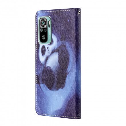 Fodral För Xiaomi Redmi 10 Med Kedjar Thong Space Panda