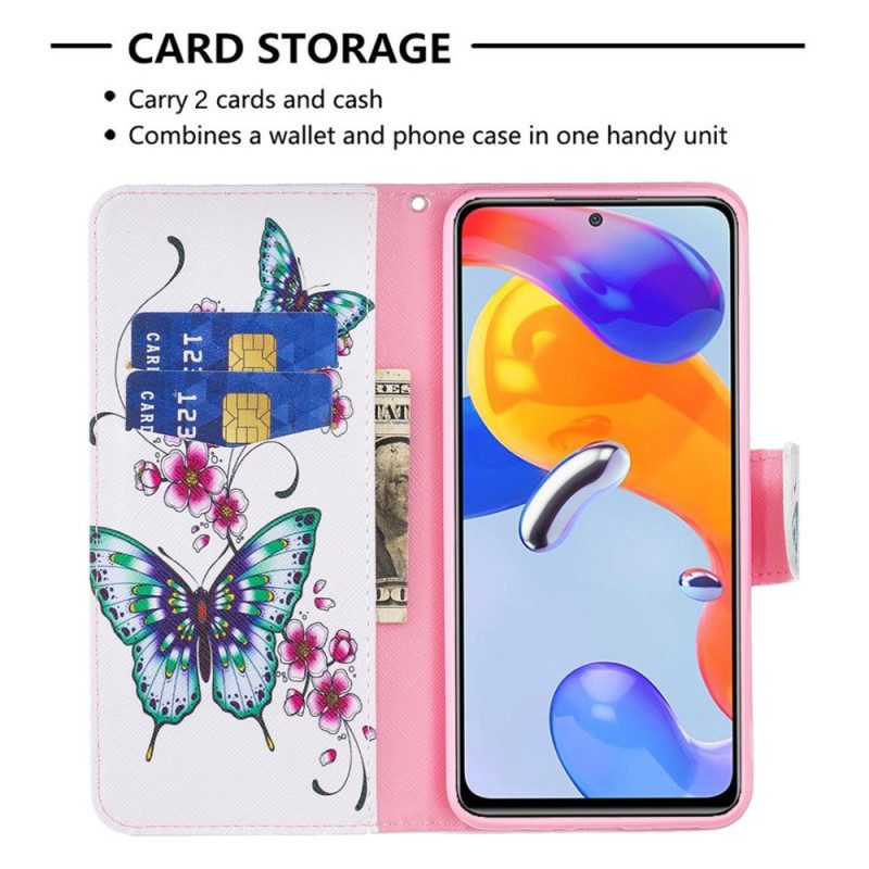 Fodral För Xiaomi Redmi 10C Färgglada Fjärilar