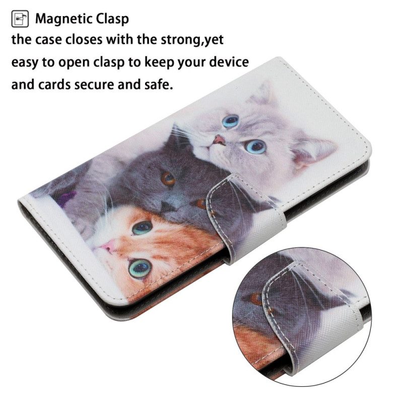 Fodral För Xiaomi Redmi 10C Med Kedjar Endast Strappy Cats
