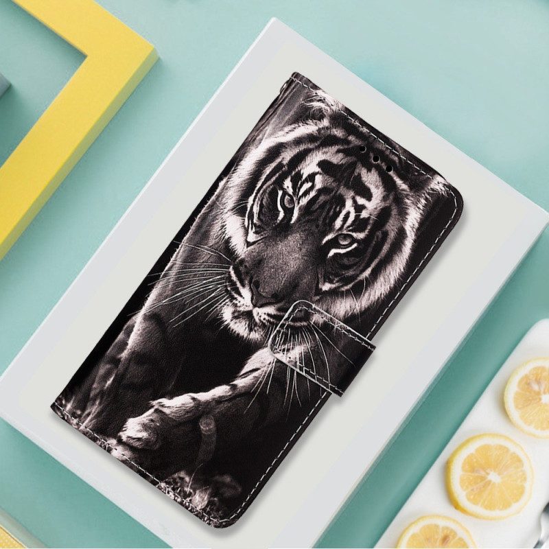 Fodral För Xiaomi Redmi 10C Med Kedjar Fantastisk Strappy Tiger