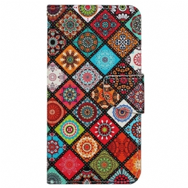 Fodral För Xiaomi Redmi 10C Med Kedjar Rem Patchwork