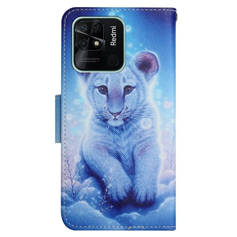 Fodral För Xiaomi Redmi 10C Med Kedjar Thong Baby Tiger
