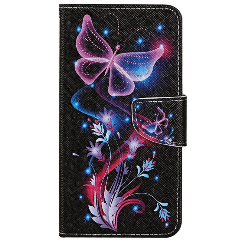 Fodral För Xiaomi Redmi 10C Med Kedjar Thong Butterfly Dance