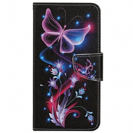 Fodral För Xiaomi Redmi 10C Med Kedjar Thong Butterfly Dance