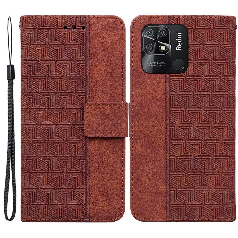 Fodral För Xiaomi Redmi 10C Med Kedjar Thongmönster