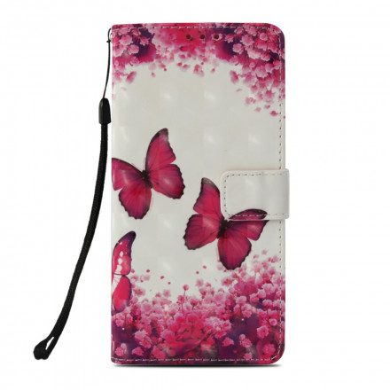Fodral För Xiaomi Redmi 6A Röda Fjärilar