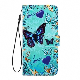 Fodral För Xiaomi Redmi 7A Med Kedjar Älskar Fjärilar Strappy