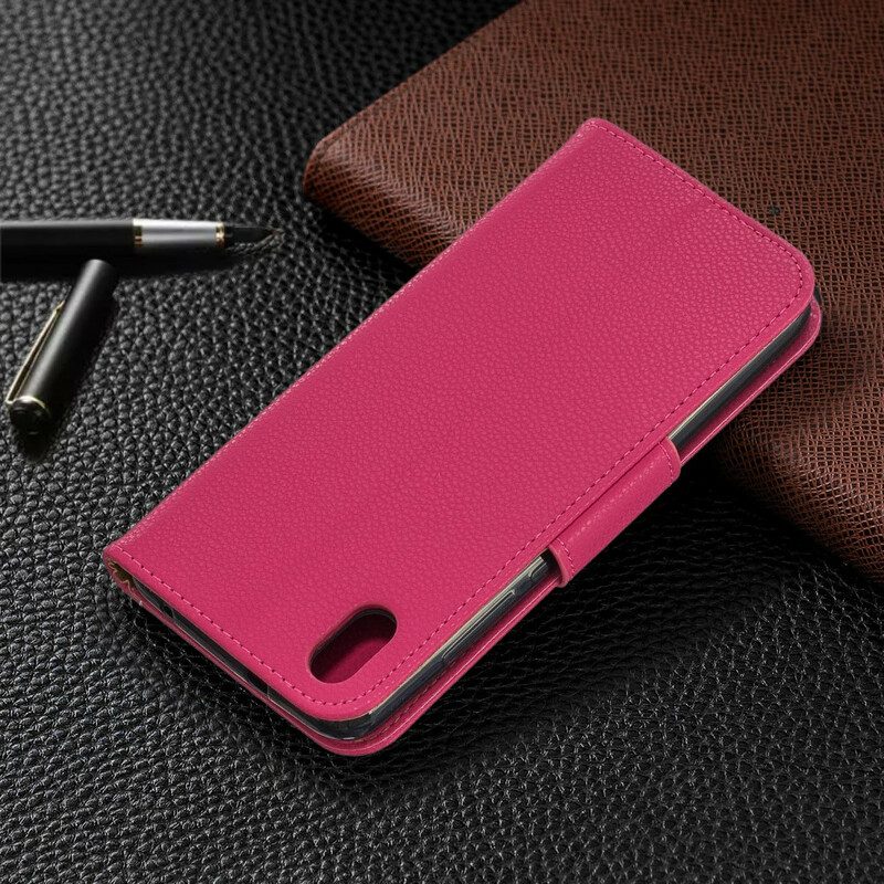 Fodral För Xiaomi Redmi 7A Med Kedjar Färgglad Litchi-lädereffektrem