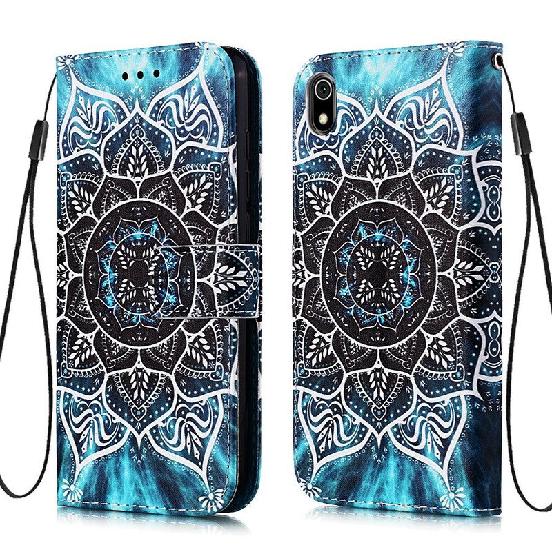 Fodral För Xiaomi Redmi 7A Med Kedjar Svart Strappy Mandala