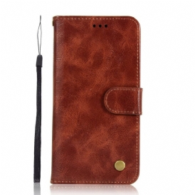 Fodral För Xiaomi Redmi 7A Med Kedjar Vintage Konstläderrem