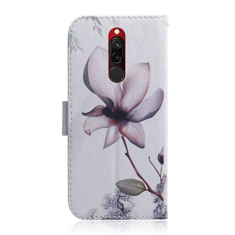 Fodral För Xiaomi Redmi 8 Gammal Rosenblomma