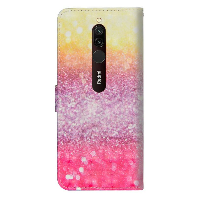 Fodral För Xiaomi Redmi 8 Magenta Glittergradient