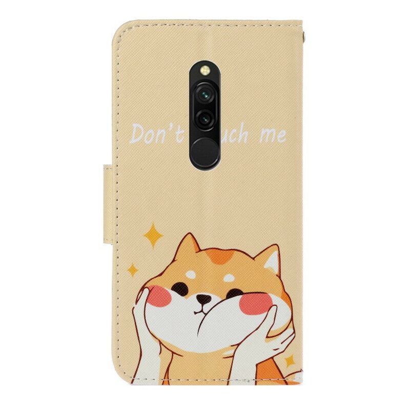 Fodral För Xiaomi Redmi 8 Med Kedjar Rör Mig Inte Strappy Cat