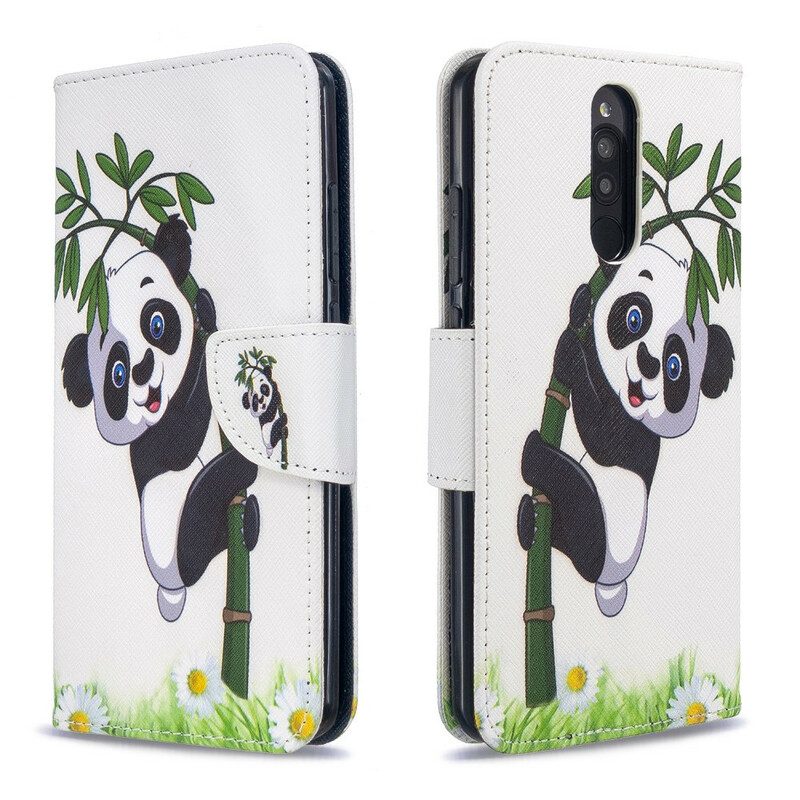 Fodral För Xiaomi Redmi 8 Panda På Bambu