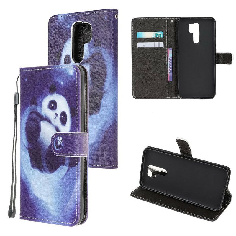 Fodral För Xiaomi Redmi 9 Med Kedjar Thong Space Panda